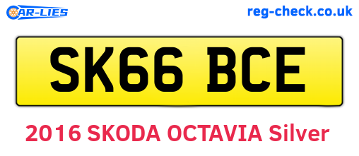 SK66BCE are the vehicle registration plates.