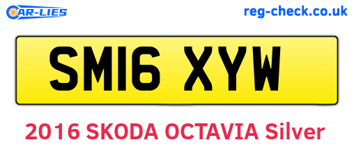 SM16XYW are the vehicle registration plates.