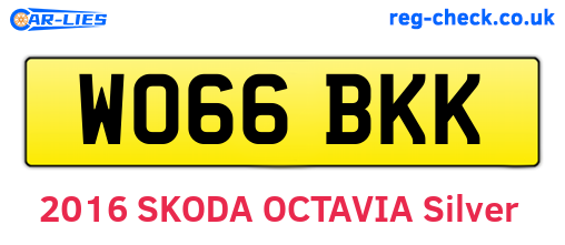 WO66BKK are the vehicle registration plates.