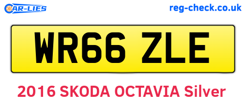 WR66ZLE are the vehicle registration plates.