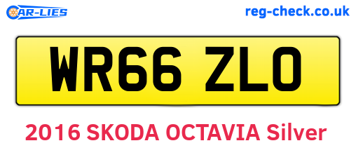 WR66ZLO are the vehicle registration plates.