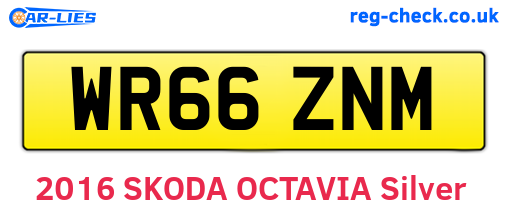 WR66ZNM are the vehicle registration plates.