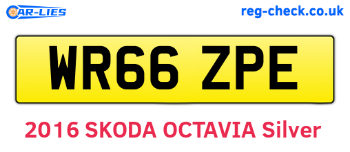 WR66ZPE are the vehicle registration plates.