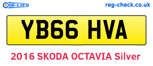 YB66HVA are the vehicle registration plates.