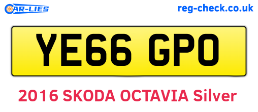 YE66GPO are the vehicle registration plates.