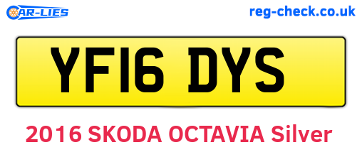 YF16DYS are the vehicle registration plates.