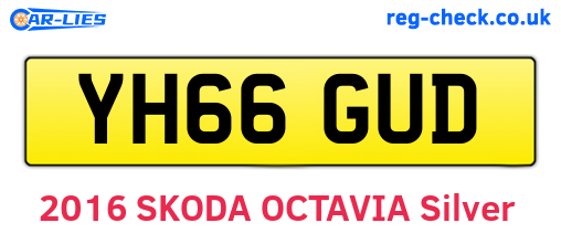 YH66GUD are the vehicle registration plates.
