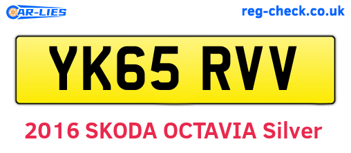 YK65RVV are the vehicle registration plates.
