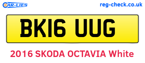 BK16UUG are the vehicle registration plates.