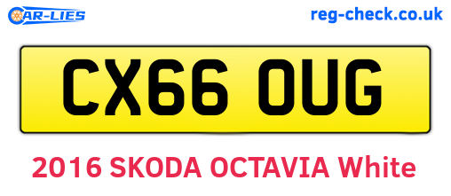 CX66OUG are the vehicle registration plates.