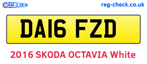 DA16FZD are the vehicle registration plates.