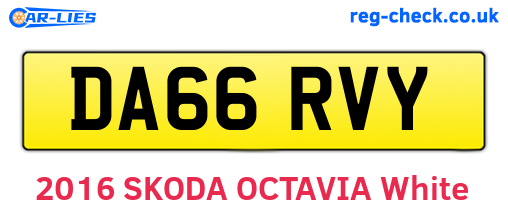 DA66RVY are the vehicle registration plates.