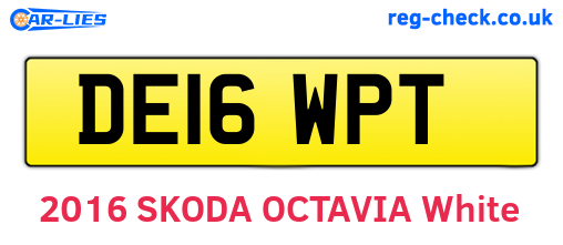DE16WPT are the vehicle registration plates.