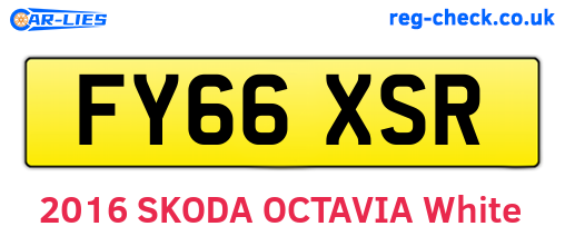 FY66XSR are the vehicle registration plates.