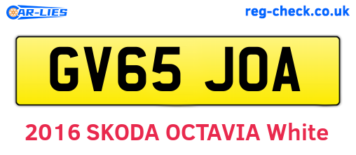 GV65JOA are the vehicle registration plates.