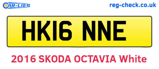HK16NNE are the vehicle registration plates.