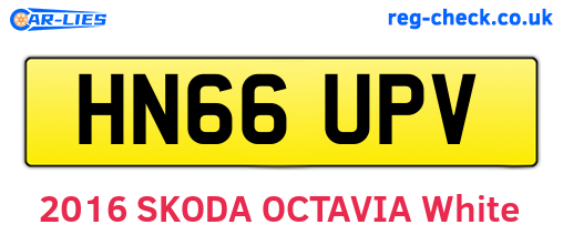 HN66UPV are the vehicle registration plates.