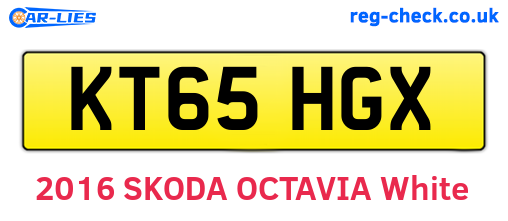 KT65HGX are the vehicle registration plates.