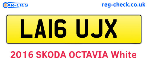 LA16UJX are the vehicle registration plates.