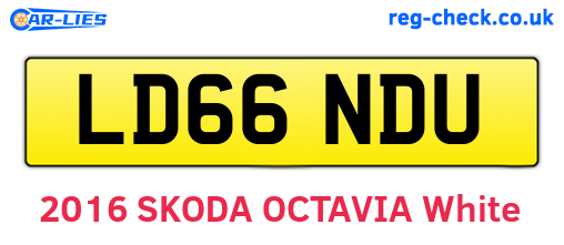 LD66NDU are the vehicle registration plates.
