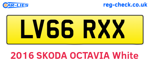 LV66RXX are the vehicle registration plates.