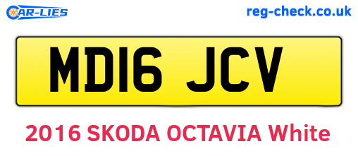 MD16JCV are the vehicle registration plates.