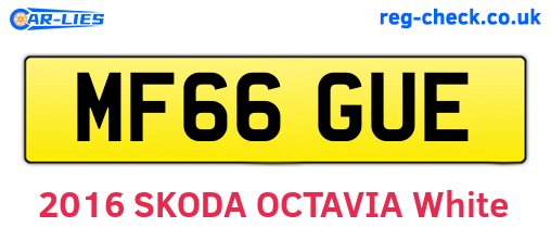 MF66GUE are the vehicle registration plates.