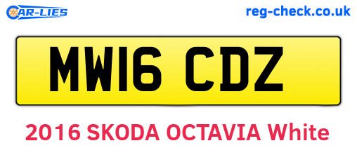 MW16CDZ are the vehicle registration plates.