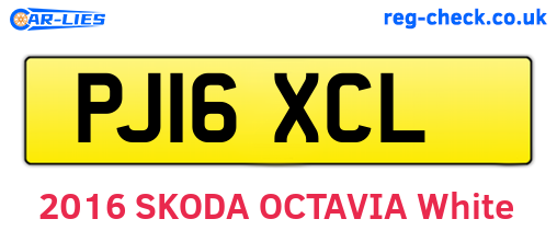 PJ16XCL are the vehicle registration plates.