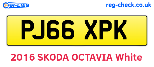 PJ66XPK are the vehicle registration plates.