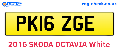 PK16ZGE are the vehicle registration plates.