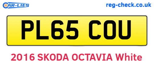 PL65COU are the vehicle registration plates.