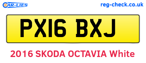 PX16BXJ are the vehicle registration plates.
