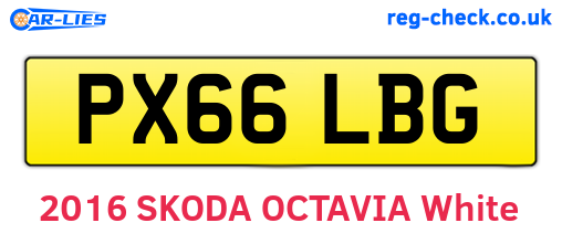 PX66LBG are the vehicle registration plates.