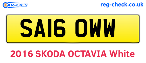 SA16OWW are the vehicle registration plates.