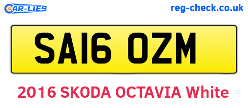 SA16OZM are the vehicle registration plates.
