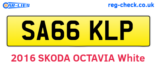 SA66KLP are the vehicle registration plates.