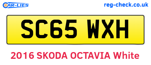 SC65WXH are the vehicle registration plates.