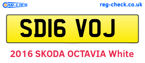 SD16VOJ are the vehicle registration plates.
