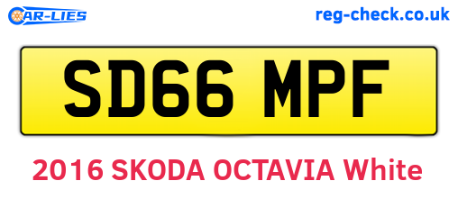 SD66MPF are the vehicle registration plates.