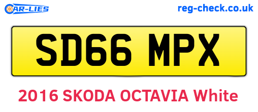 SD66MPX are the vehicle registration plates.