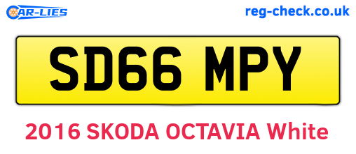 SD66MPY are the vehicle registration plates.
