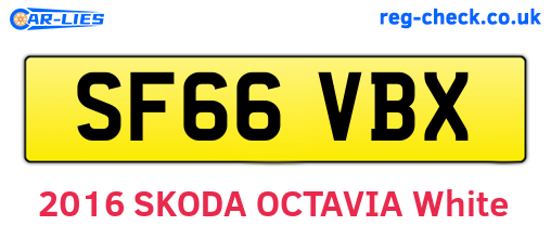 SF66VBX are the vehicle registration plates.