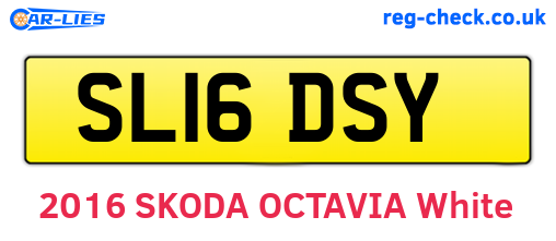 SL16DSY are the vehicle registration plates.