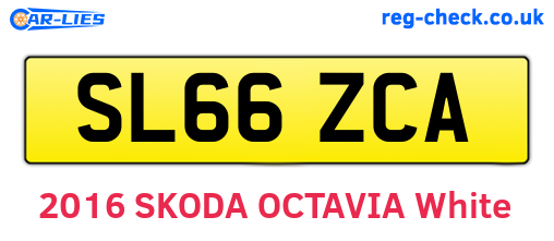 SL66ZCA are the vehicle registration plates.