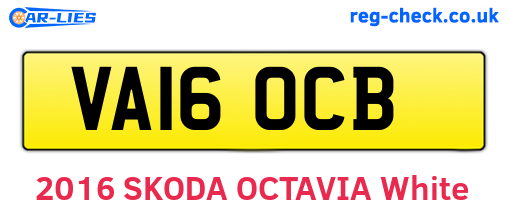 VA16OCB are the vehicle registration plates.