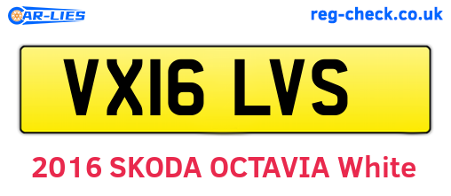 VX16LVS are the vehicle registration plates.