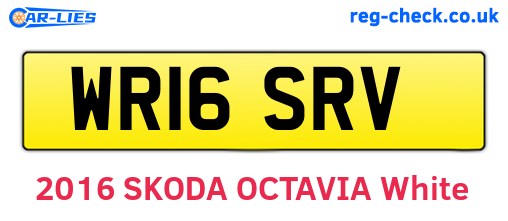 WR16SRV are the vehicle registration plates.