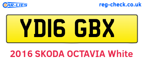 YD16GBX are the vehicle registration plates.