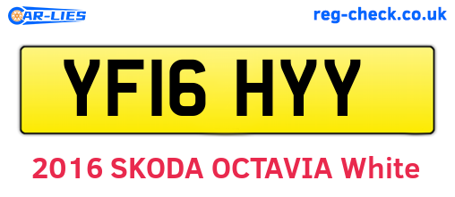 YF16HYY are the vehicle registration plates.